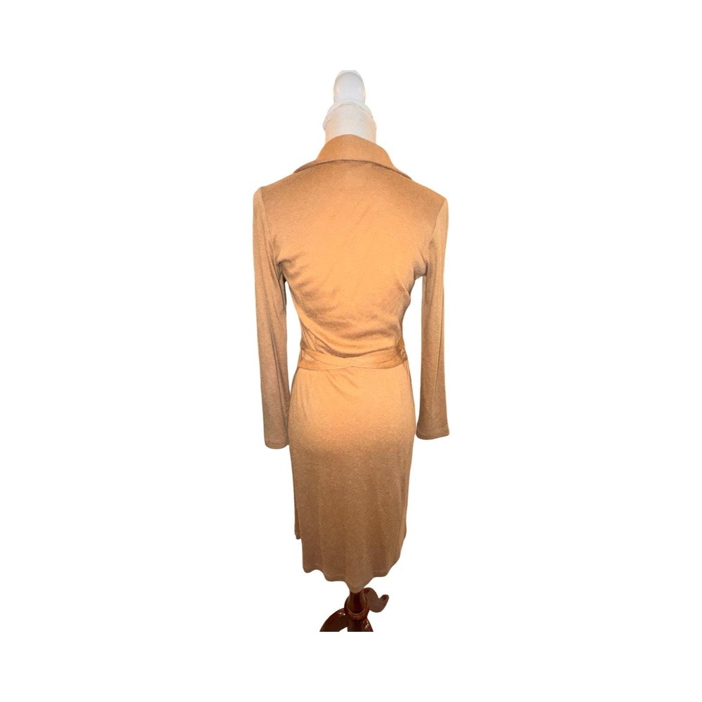 Vintage 90s ABS Allen Schwartz Wool Angora Wrap Dress Size Medium - Picture 4 of 13